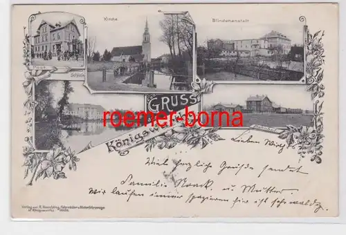 81570 Mehrbild Ak Gruß aus Königswartha Post, Bahnhof usw. 1908