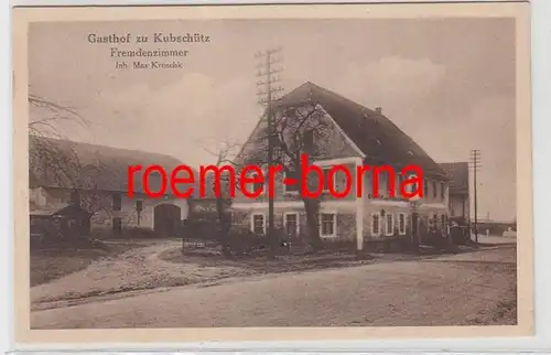 82905 Ak Gasthof zu Kubschütz Fremdenzimmer 1938