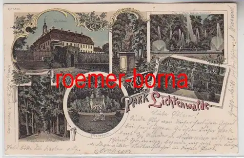 83857 Ak Lithografie Gruss aus Park Lichtenwalde 1901