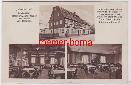 84088 Mehrbild Ak Leukersdorf 'Ratskeller' 1942