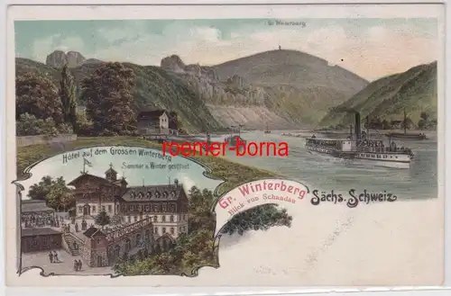 85551 Ak Hotel auf dem Grossen Winterberg bei Schandau Sächs. Schweiz um 1910