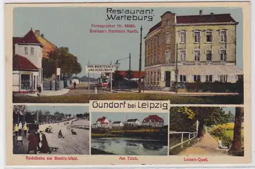 86329 Mehrbild Ak Gundorf bei Leipzig Restaurant 'Warteburg' um 1920