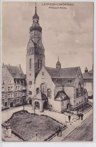 86465 Ak Leipzig-Lindenau Philippus-Kirche 1912