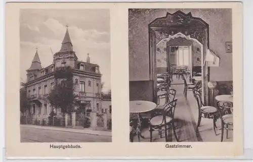 86750 AK Leipzig Connewitz - Wald-Café - Hauptgebäude, Gastzimmer um 1930