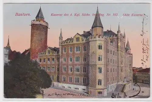 87663 AK Bautzen - Kaserne des 4. Kgl. Sächs. Inf.-Reg. Nr. 103 (Alte Kaserne)