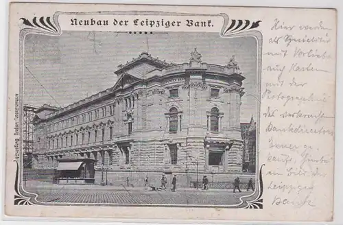 87835 Ak Leipzig Neubau der Leipziger Bank 1901