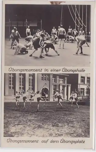 87873 Foto Ak Arbeiter-Turn- u. Sportschule Leipzig Übungsmomente um 1930