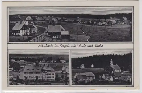 88577 Mehrbild Ak Kühnheide im Erzgebirge Ortsansichten 1942