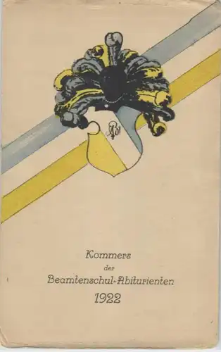 92129 Studentika Ak Leipzig Kommers der Beamtenschul Abiturienten 1922