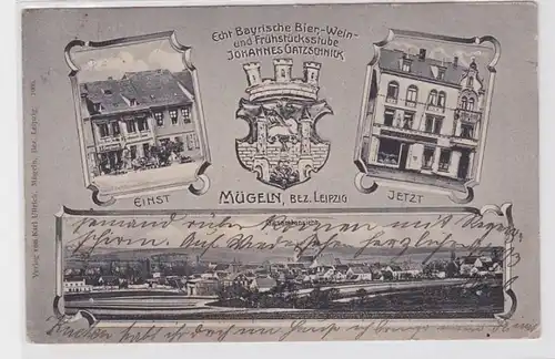 92677 Mehrbild Ak Mügeln Bier- und Weinstube 1911