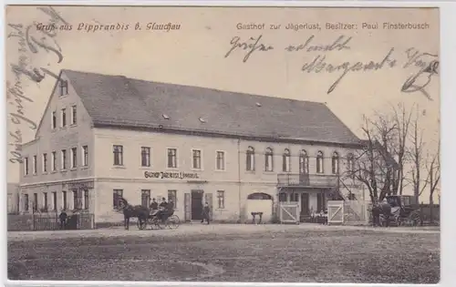 93198 Ak Ak Gruß aus Lipprandis bei Glauchau Gasthof zur Jägerlust 1911