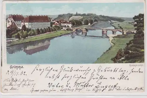 93270 Ak Grimma Muldenbrücke 1902