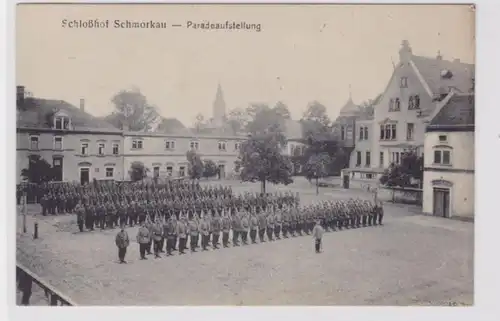93894 Feldpost AK Schloßhof Schmorkau - Paradeaufstellung 1943