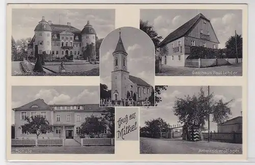 94470 Mehrbild Ak Gruß aus Milkel Gasthaus, Schule, Schloß usw. um 1940