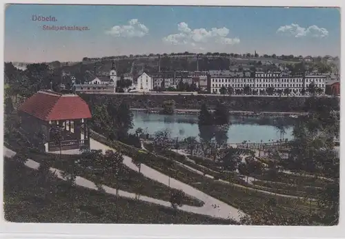98029 Ak Döbeln Stadtparkanlagen 1920