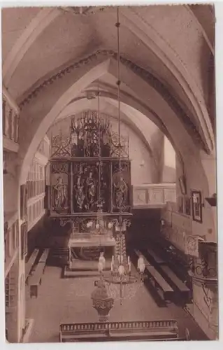 98067 Ak Ehrenfriedersdorf im Erzgebirge Inneres der St.Niklas Kirche 1926