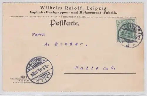98364 Reklame Ak Leipzig Wilhelm Roloff Werke Plösner Weg 1905