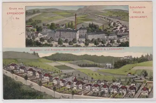 98516 Mehrbild Ak Gruß aus Eppendorf in Sachsen Schuhfabrik Haug & Leonhardt 19