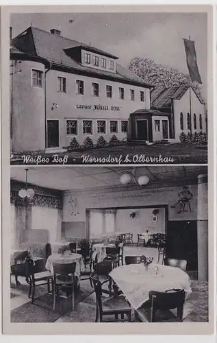 98525 Mehrbild Ak Weißes Roß Wernsdorf b. Olbernhau um 1940