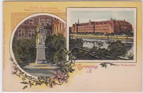 98544 Mehrbild Präge Ak Grimma in Sachsen kgl. Fürstenschule um 1900