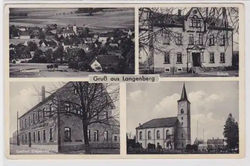 98902 Mehrbild Ak Gruß aus Langenberg Gasthof, Schule usw. um 1930