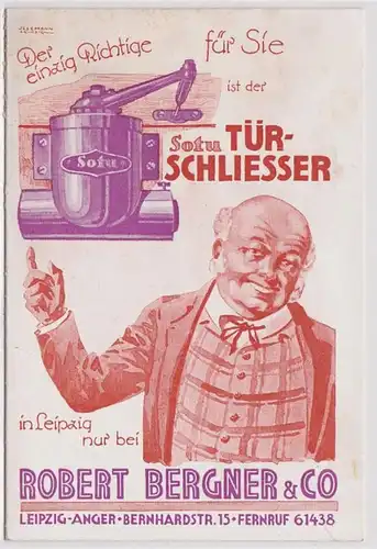 99953 Reklame Klapp Karte Leipzig Anger Firma Robert Bergner & Co um 1930