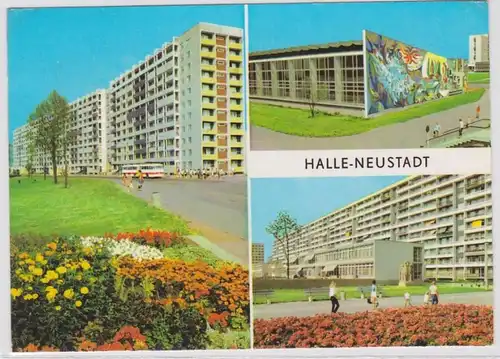 60667 Mehrbild Ak Halle Neustadt Neubauten 1976