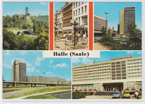 60676 Mehrbild Ak Halle Neustadt Klement Gottwald Strasse, Interhotel 1979