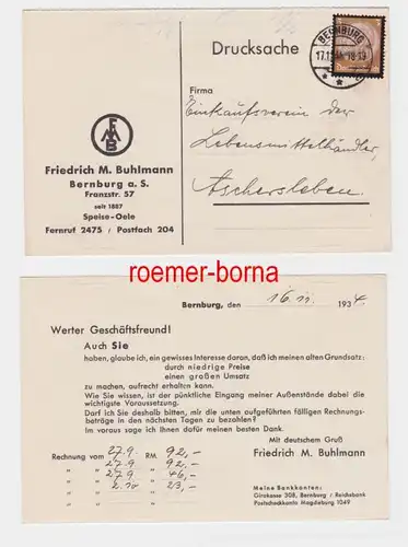 79844 Reklame Bernburg Friedrich M.Buhlmann 1934