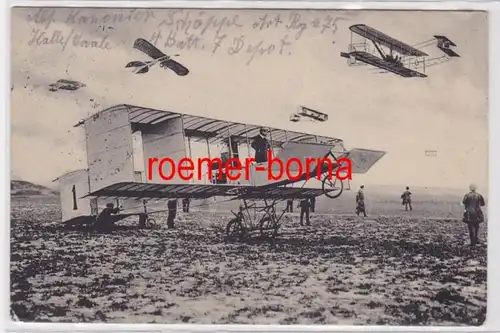 83761 Feldpost Ak Magdeburg Flugtag ? verschiedene Flugzeuge 1915