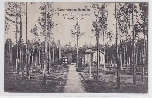 86972 Feldpost Ak Tuppenübungsplatz Alten Grabow Generalstabsbaracke 1916