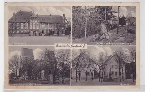 88713 Multi-image Ak Osmünde Lindenhof église, monument, école 1940