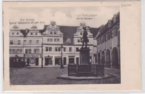 90357 AK Dessau - Monument du Prince Leopold, Restaurant & Café Trois couronnes