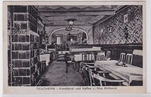 90676 Ak Teuchern Konditorei und Kaffee von Max Billhardt um 1930