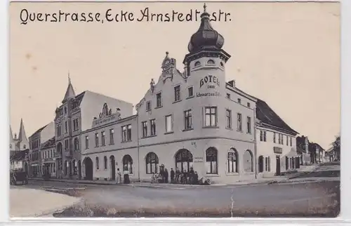 91133 Ak Calbe Querstrasse Ecke Arnstedterstrasse um 1900