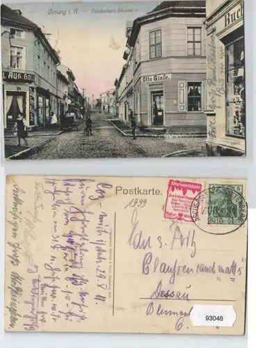 93048 Ak Coswig in Anhalt Friederikenstrasse mit Geschäften 1911