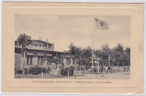 96099 Ak Truppenübungsplatz Alten Grabow Offiziers-Casino Vorderansicht 1911