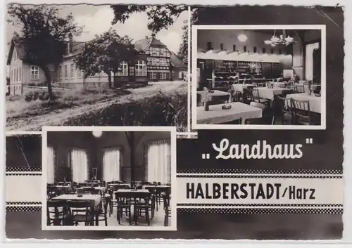 96522 Mehrbild Ak Halberstadt Harz 'Landhaus' 1966