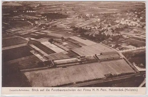 19092 AK Zeppelinaufanhme Blick auf die Forstbaumschulen Halstenbek  um 1930