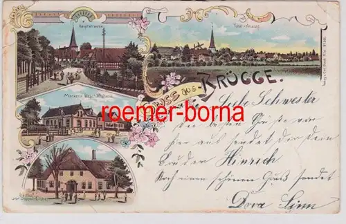 84426 Ak Lithographie Gruß aus Brügge Gasthaus usw. 1901