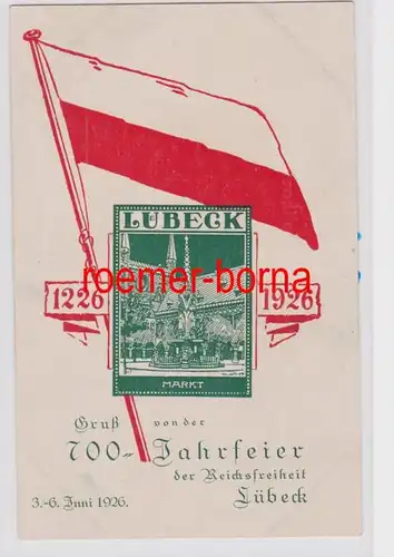 85383 Ak Lübeck 700 Jahrfeier der Reichsfreiheit 3.-6. Juni 1926