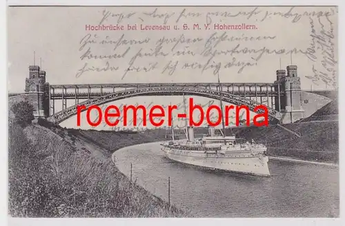 85392 Ak Haut-Pont à Levensau et S.M.Y. Hohenzollern1906