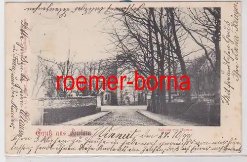 86130 Ak Gruß aus Husum Schloss vor Husum 1899