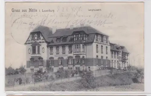 94017 Ak Salutation de Mölln in Lauenburg Langhausstift 1908