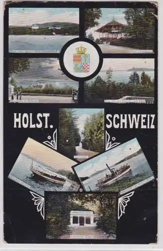 94120 AK Holsteinische Schweiz - Hotel, Mondnacht, Kellersee, Tempel Dampfschiff