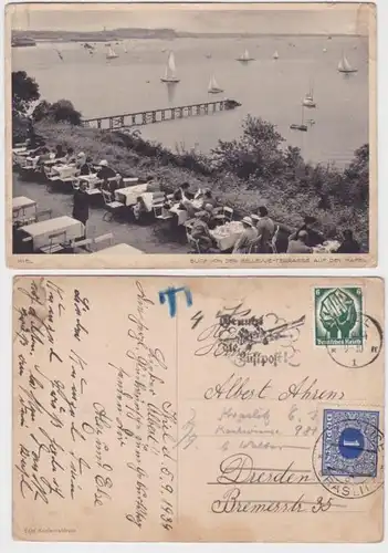 98965 Ak Kiel après Dresde et transfert vers Kraslitz Böhmen 1934