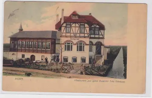 71922 Feldpost Ak Horn Restaurant 'Zur guten Aussicht' Fritz Oldekopp 1915