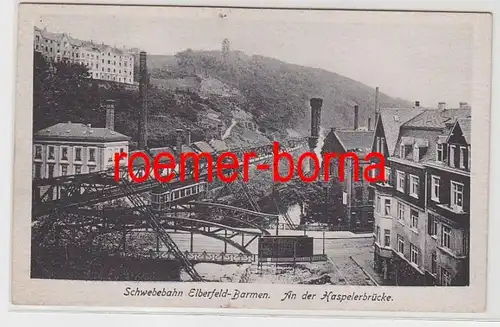 82361 Ak Schwebebahn Elberfeld Barmen an der Haspelerbrücke um 1930