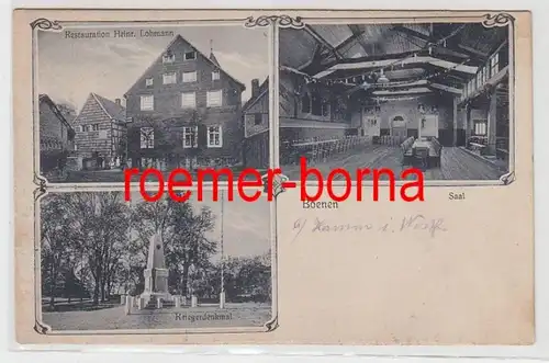 83611 Multi-image Ak Boenen Restauration H. Lohmann et monument aux guerriers 1918