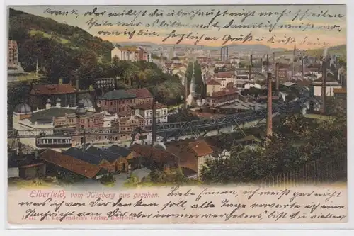 91282 Ak Elberfeld vom Kiesberg aus gesehen 1903